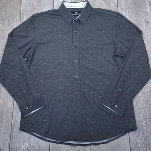 Buttercloth Button Shirt Mens 2XL Gray Long Sleeve Regular Fit Stretch